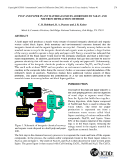 pulp and paper plant materials issues addressed by x-ray