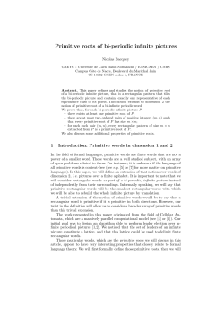 Primitive roots of bi-periodic infinite pictures