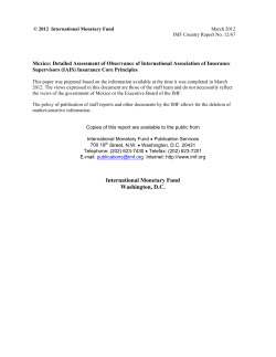 Mexico: Detailed Assessment of Observance of International