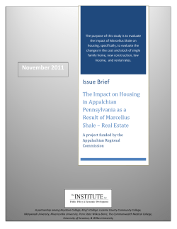 The Impact on Housing in Appalchian Pennsylvania as a Result of