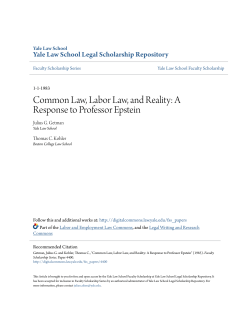 The Common Law, Labor Law, and Reality: A Response to