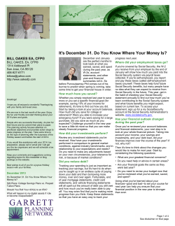 December 2013 - Bill Oakes EA, CFP