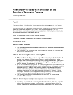 1997 Additional Protocol to the Convention on the Transfer of