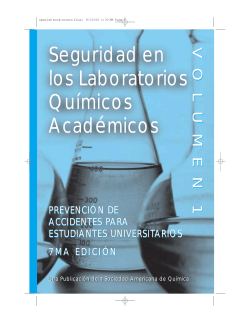 Seguridad en los Laboratorios Qu&iacute;micos Acad&eacute;micos