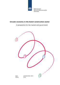 Circular economy in the Dutch construction sector