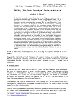 The Dodo Paradigm - Dr. Vladimir A. Masch