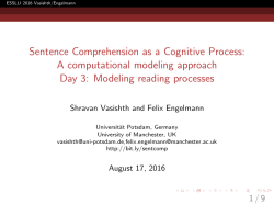 Sentence Comprehension as a Cognitive Process: A computational