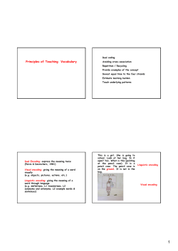 Principles of Teaching Vocabulary