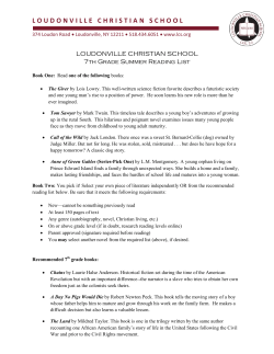 Grade 7 - Loudonville Christian School