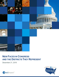 New Faces in Congress and the Districts They