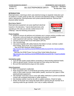 gel electrophoresis safety