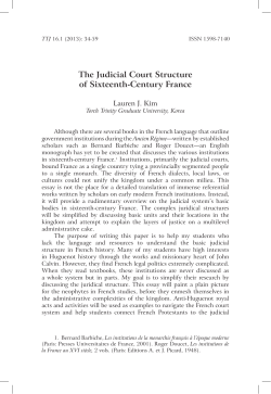 The Judicial Court Structure of Sixteenth