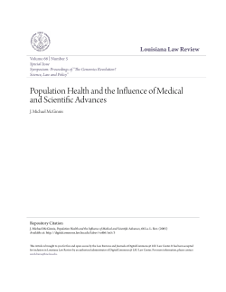 Population Health and the Influence of Medical and Scientific