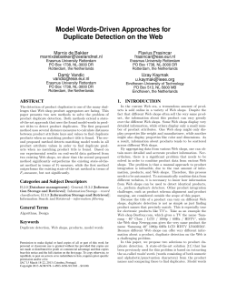 Model Words-Driven Approaches for Duplicate Detection on the Web