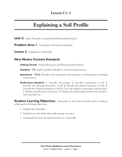 Explaining a Soil Profile