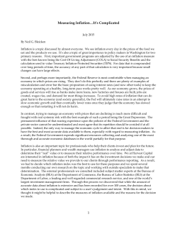 Measuring Inflation&hellip;It`s Complicated