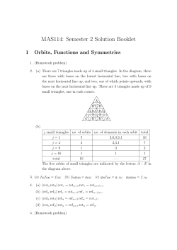 MAS114: Semester 2 Solution Booklet