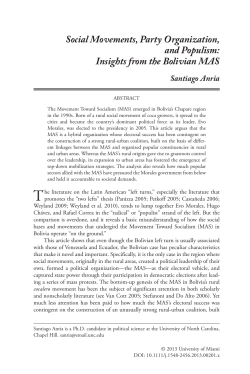 Social Movements, Party Organization, and Populism