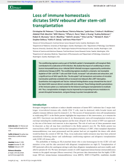 Loss of immune homeostasis dictates SHIV rebound after stem