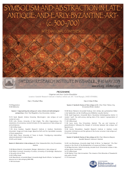 SYMBOLISM&middot;AND&middot;ABSTRACTION&middot;IN&middot;LATE&middot; ANTIQUE&middot;AND&middot;EARLY