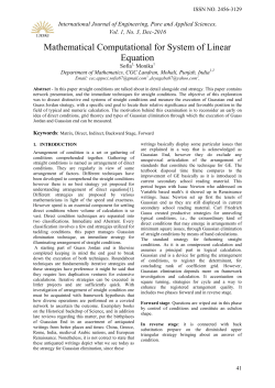 Mathematical Computational for System of Linear Equation