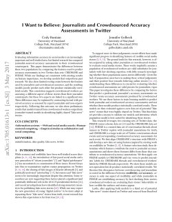 I Want to Believe: Journalists and Crowdsourced Accuracy