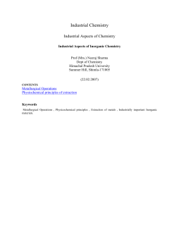 industrial aspects of inorganic chemistry