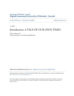Introduction: A TALE OF OUR OWN TIMES