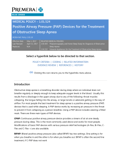 1.01.524 Positive Airway Pressure (PAP) Devices for the Treatment