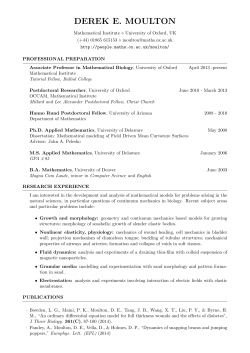 derek e. moulton - University of Oxford