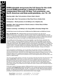 Bamcinemafest 2017 Press Release