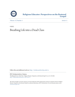 Breathing Life into a Dead Class - BYU ScholarsArchive