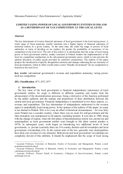 limited taxing power of local government entities