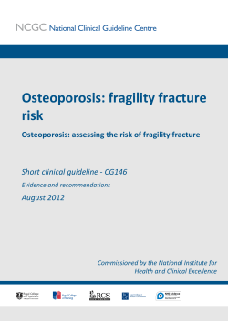 NICE clinical guideline 146: Osteoporosis: fragility fracture: Full