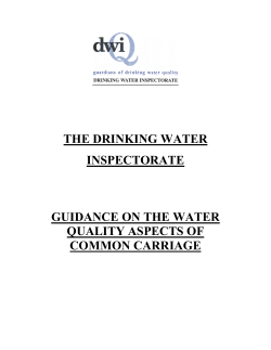 Common Carriage - Drinking Water Inspectorate