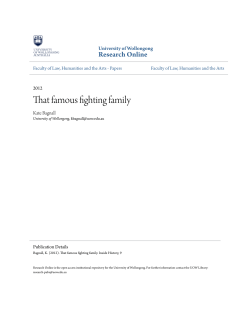 That famous fighting family - Research Online