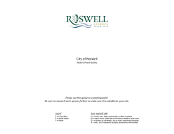 Plant Guide - City of Roswell