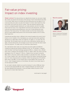 Fair-value pricing - information about market capitalization