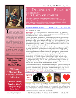 May 14th - The Shrine of Our Lady of Pompeii