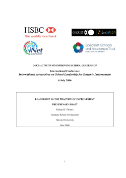 International perspectives on School Leadership for