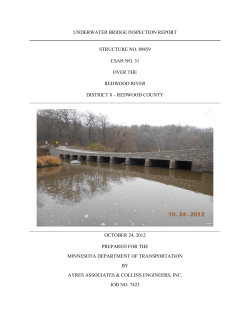 underwater bridge inspection report structure no. 89859 csah no. 31