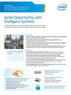 4th Gen Intel&reg; Core&trade; Processors Advance Internet of Things: Brief