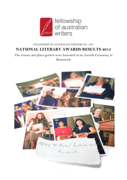 NATIONAL LITERARY AWARDS RESULTS 2015