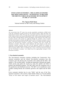 52 innovation economics - the leading economic doctrine for science