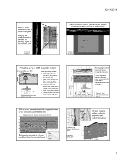 Prevailing view of MOR magmatic system