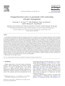 Fungal/bacterial ratios in grasslands with contrasting nitrogen