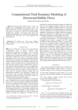 Computational Fluid Dynamics Modeling of Downward Bubbly Flows