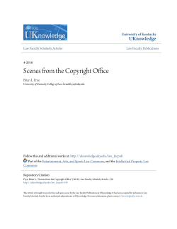 Scenes from the Copyright Office - UKnowledge