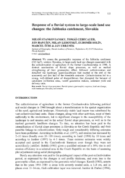 Response of a fluvial system to large-scale land