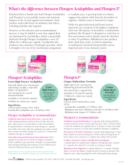 What`s the difference between Florajen Acidophilus and Florajen3?